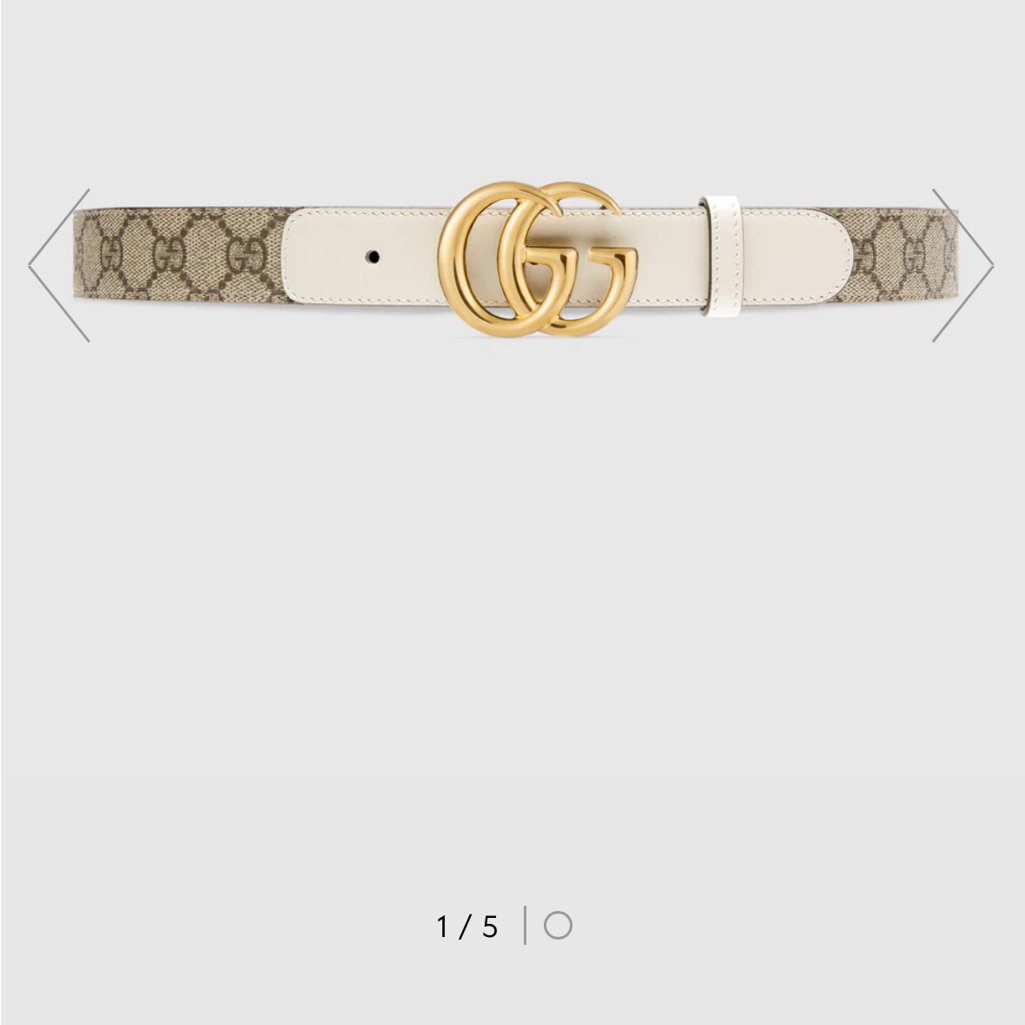 Gucci Gg Marmont Beige Belt W30